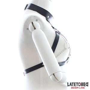 Bondage Harness with Open Cups and Chains | LATETOBED BDSM LINE - Image 4