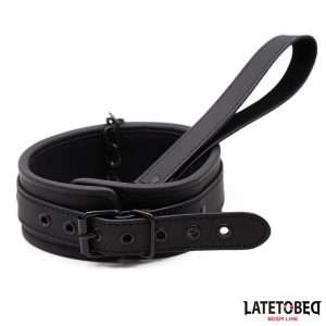 Set Collar and Leash Neoprene Black | LATETOBED BDSM LINE - Image 5