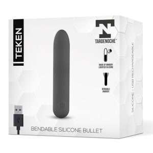 Teken Bendable Vibrating Bullet Liquid Silicone Unibody Magnetic USB | TARDENOCHE - Image 5