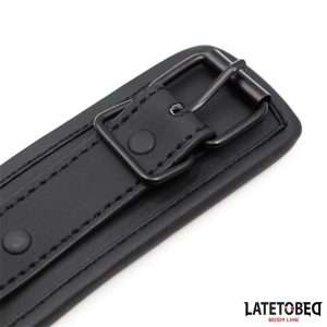 Set Collar and Leash Neoprene Black | LATETOBED BDSM LINE - Image 6