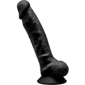 MODEL 1 REALISTIC PENIS PREMIUM SILEXPAN SILICONE BLACK 17.5 CM | SILEXD