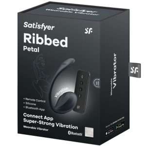 RIBBED PETAL G POINT STIMULATOR REMOTE CONTROL BLACK | SATISFYER FREE APP - Image 6