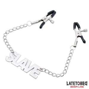 Nipple clamps with Chain - Slave | LATETOBED BDSM LINE