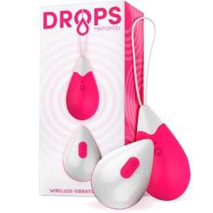 DROPS Vibrating Egg Remote Control USB Silicone Pink