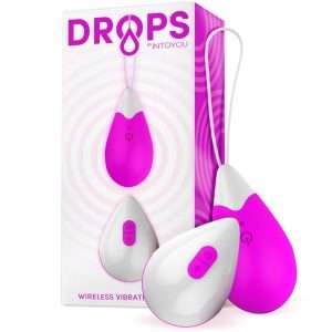 DROPS Vibrating Egg Remote Control USB Silicone Purple