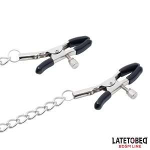 Nipple clamps with Chain - Slave | LATETOBED BDSM LINE - Image 5