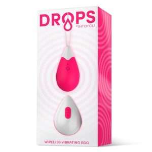DROPS Vibrating Egg Remote Control USB Silicone Pink - Image 5