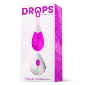 DROPS Vibrating Egg Remote Control USB Silicone Purple - Image 5