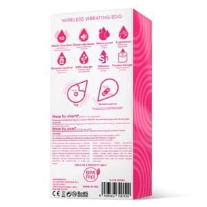 DROPS Vibrating Egg Remote Control USB Silicone Pink - Image 6