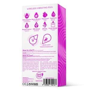 DROPS Vibrating Egg Remote Control USB Silicone Purple - Image 6