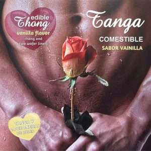 MENS THONG AND 2 VANILLA WAFER NIPPLE | HOTFLOWERS - Image 1