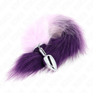 ANAL PLUG SIZE S 7 X 3 CM WITH SYNTHETIC TAIL 40 CM PURPLE | KINK - Image 3