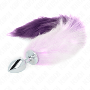 ANAL PLUG SIZE S 7 X 3 CM WITH SYNTHETIC TAIL 40 CM PURPLE | KINK