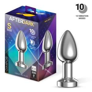 Dimpor Chrome Anal Plug with Vibration and Magnetic USB Size S | AFTERDARK