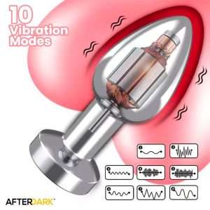 Dimpor Chrome Anal Plug with Vibration and Magnetic USB Size S | AFTERDARK - Image 10