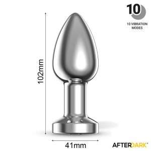Dimpor Chrome Anal Plug with Vibration and Magnetic USB Size L | AFTERDARK - Image 11