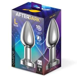 Dimpor Chrome Anal Plug with Vibration and Magnetic USB Size L | AFTERDARK - Image 12