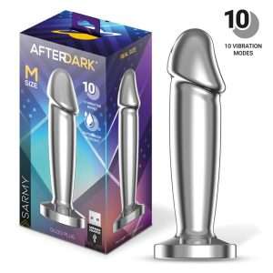 Sarmy Anal Plug with Vibration Magnetic USB Size M | AFTERDARK