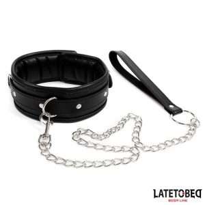 Sponge collar with leash | LATETOBED BDSM LINE